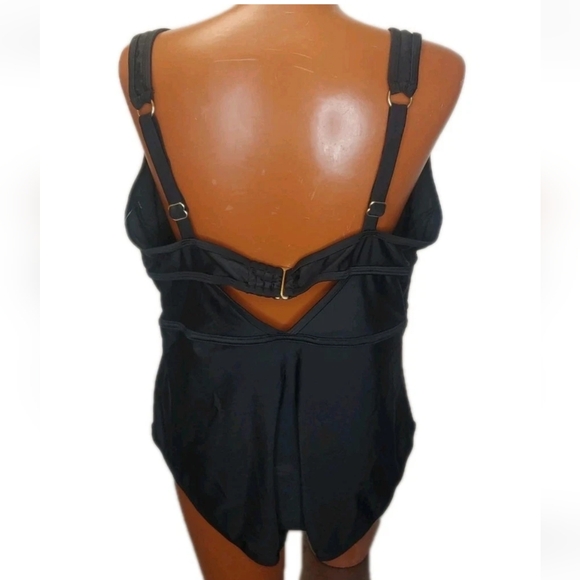 Adore Me Andressa Contour Plus Wireless Swimsuit Woman Plus 3X Black Shaping Nwt - Picture 5 of 13